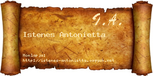 Istenes Antonietta névjegykártya